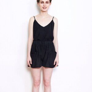 Ozma of California Black Utility Shorts